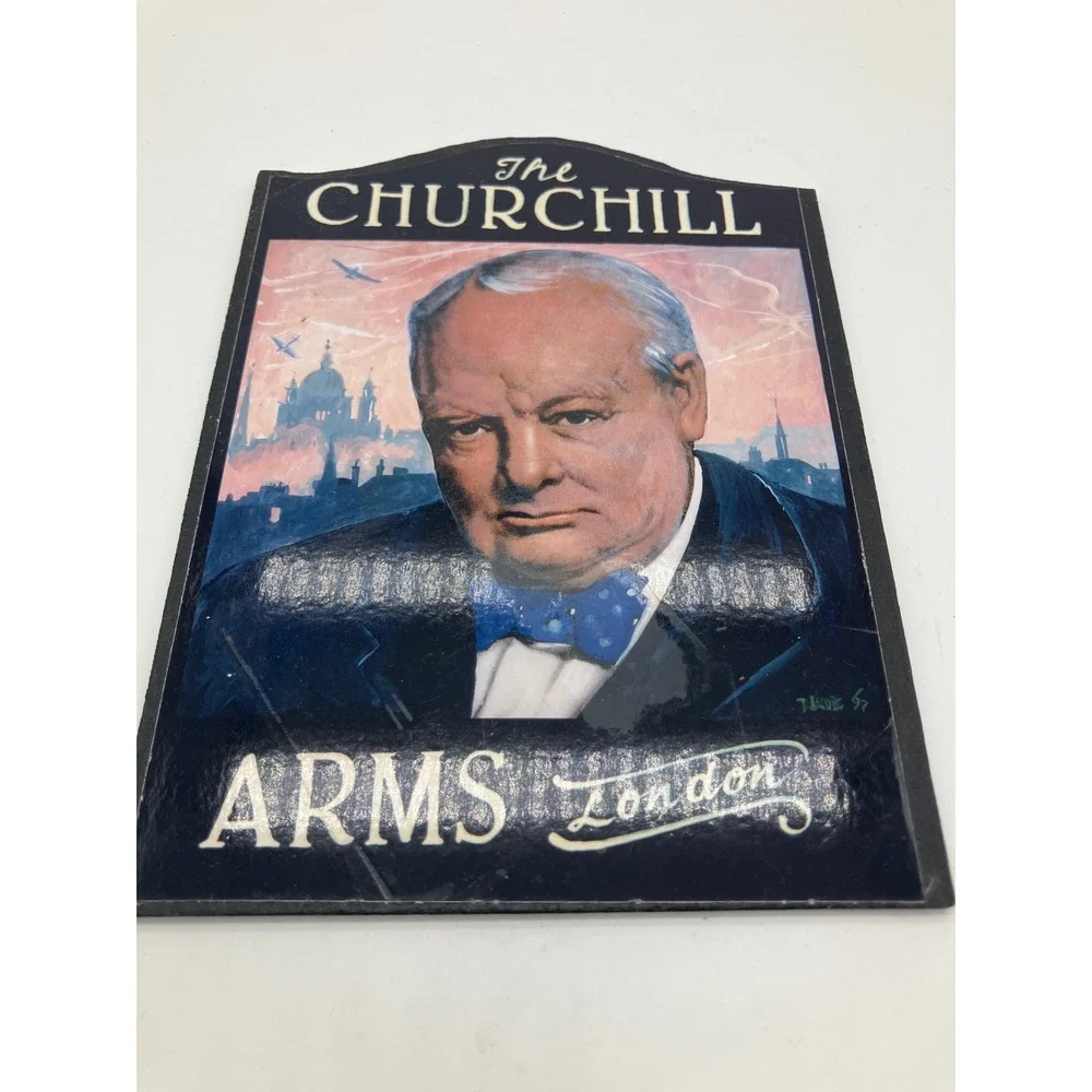 The Churchill Arms London Winston Churchill Vintage Style Pub Sign Wall Decor